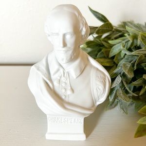 William Shakespeare Bust Miniature Statue Ceramic